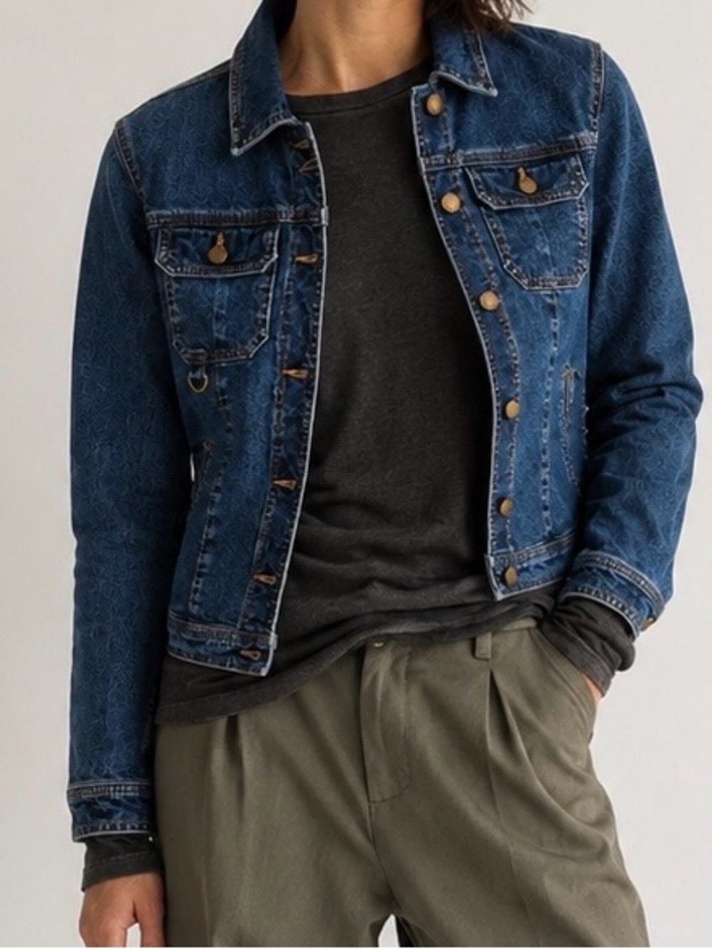 Jones New York Signature Petite Denim Jacket PS